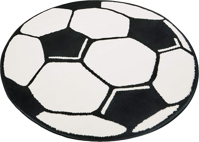 Hanse Home - Alfombra Redonda, diseño de balón de fútbol ...