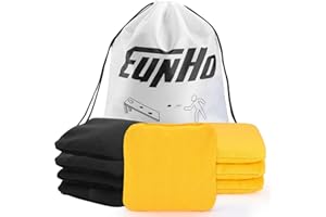 EunHo Cornhole Bags Set of 8 Regulation Size & Weight Corn Hole Bean Bags Official Professional All Weather for Tossing Game with Carry Case