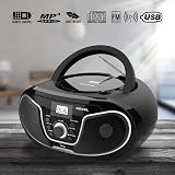Roxel RCD-S70BT Portable Boombox CD Player with Remote Black view 3
