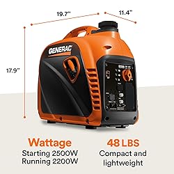 Generac 8250 GP2500i 2,500-Watt Gas Powered