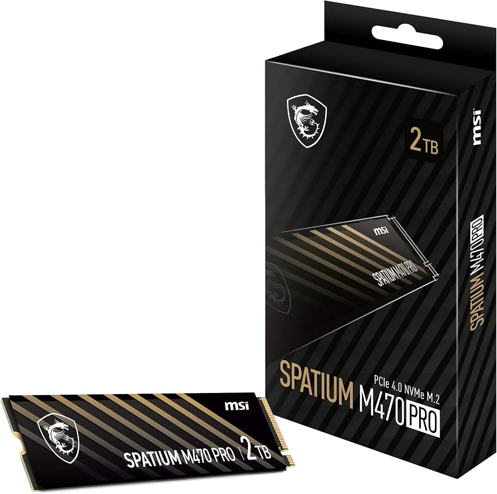 MSI SPATIUM M470 Pro NVMe M.2 2TB PCIe 4.0 SSD