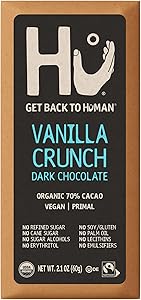 Hu Vanilla Crunch Dark Chocolate Bar, 2.1 Ounce Bar, 1 Count