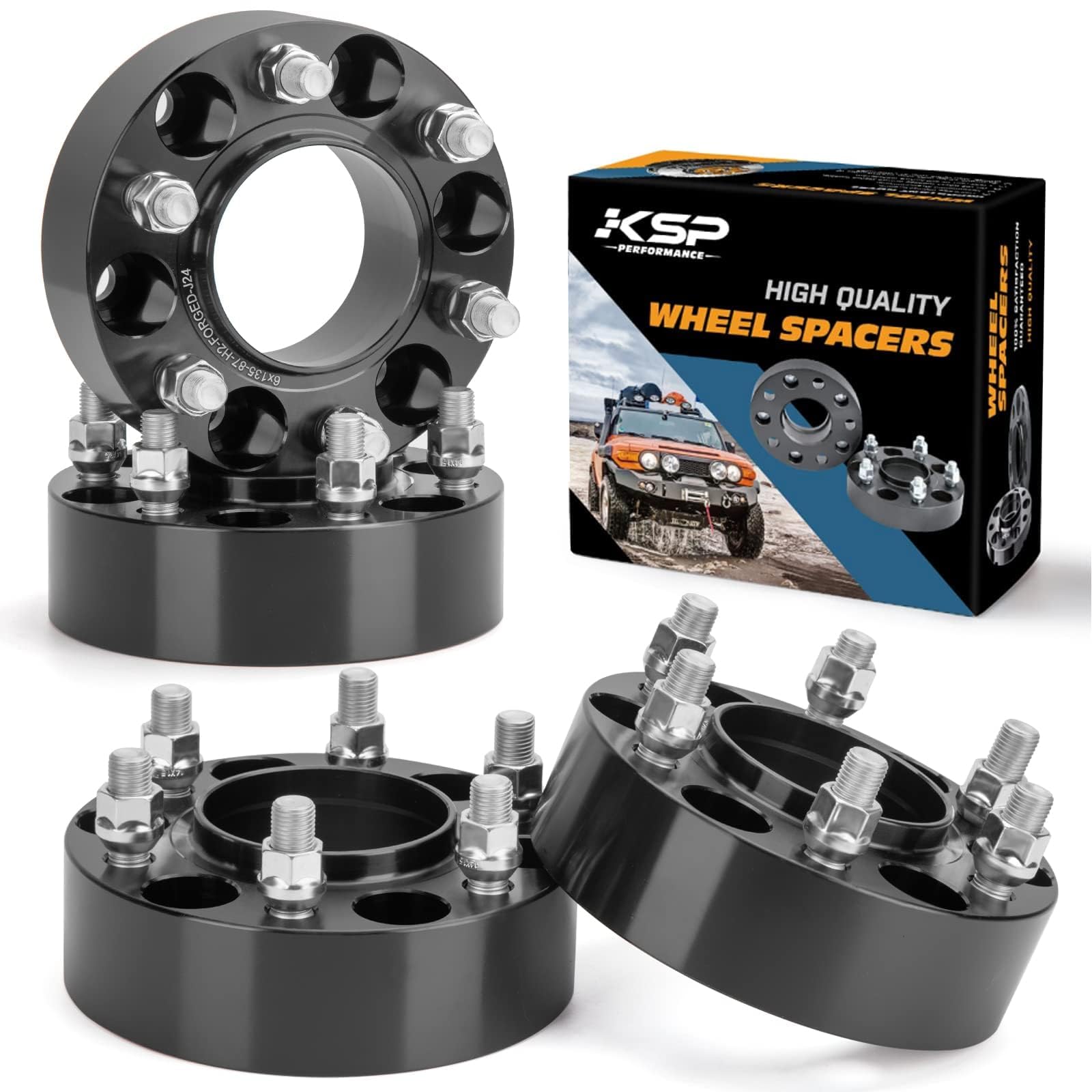 Photo 1 of KSP 2inch Wheel Spacers for F150 Expedition Navigator 2015-2025, 6x135 Spacers with Hub Lip Compatible With Lincoln, 50.8mm Forged Spacer with M14x1.5 Stud 87.1mm Center Bore for 6 lug Truck Rim