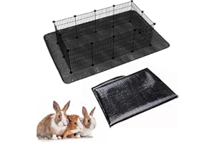 Oncpcare Waterproof Pet Playpen Mat 59"x39" Guinea Pig Cage Liner Tarp Bottom Reusable Base for Rabbits, Bunny, Ferrets and O