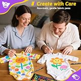 APOGO 24 Fabric Pens Permanent for T-Shirts, Bags, Shoes & Crafts view 4