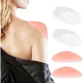 Shoulder Pads for Women: Silicone Shoulder Enhancer Push-up Pads for Boost Comfort and Posture - Invisible Breathable Anti-Slip Enhancer for Dress & T-Shirt & Sweater (Skin & Transparent)