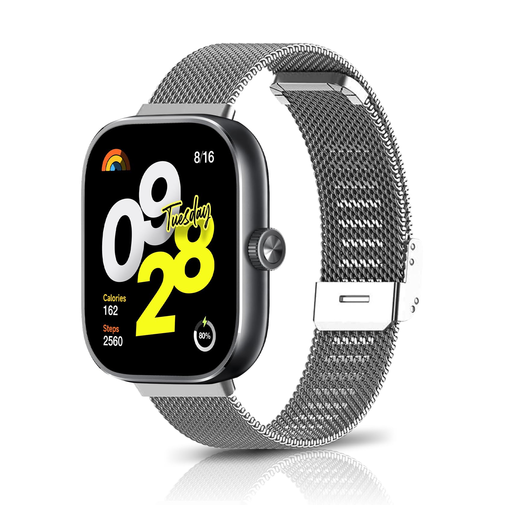 ToVioc Bracelet Compatible with Xiaomi Mi Band 7, Men's & Women's Metal Replacement Strap for Xiaomi Smart Band 7 - Silver โ image 1