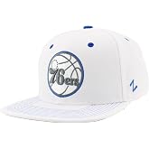 ZHATS NBA Unisex-Adult NBA Officially Licensed Adjustable Snapback Hat Flat Bill Z11 Pop White