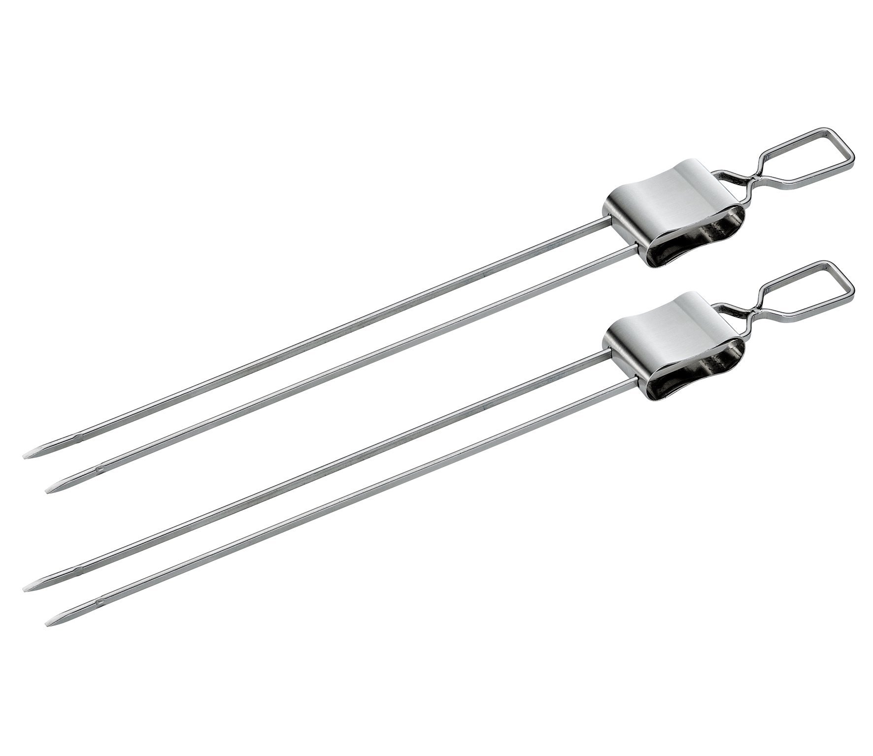 Küchenprofi BBQ Double Skewers, Set of 2, Stainless Steel, 32.6 x 2.8 x 1.6 cm, 2 Units