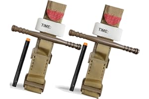 MIEDECDEL Tourniquet, Fastest Emergency Tourniquets with Reinforced Windlass Rod and Pen, Combat Hemostasis kit Single-Handed Application for Military, Medical, School Training, Outdoor, Hiking (2, Dark Green)