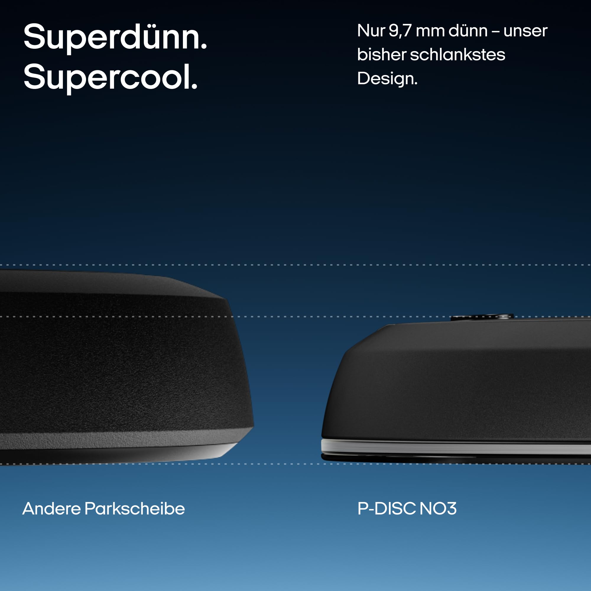 OOONO P-DISC 3 - Elektronische Parkscheibe Solar mit Zulassung fürs Auto - Automatische Digitale Parkscheibe Elektrisch - Solarbetriebene Parkuhr mit bis zu 5 Jahre längerer Batterielaufzeit 5