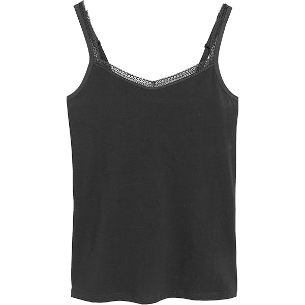 トップス andmary Shirring ribbon camisole black トップス Shirring ribbon camisole andmary black ANDMARY