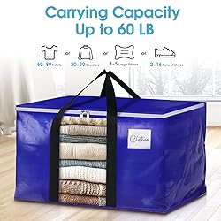 BlissTotes 6 Pack Moving Bags with Clear