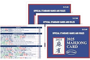 PDUHKO 2025 Mahjong Card Official Edition, Official Rule Mahjong Cards, Large-Print Mahjong Cards, 4Pcs