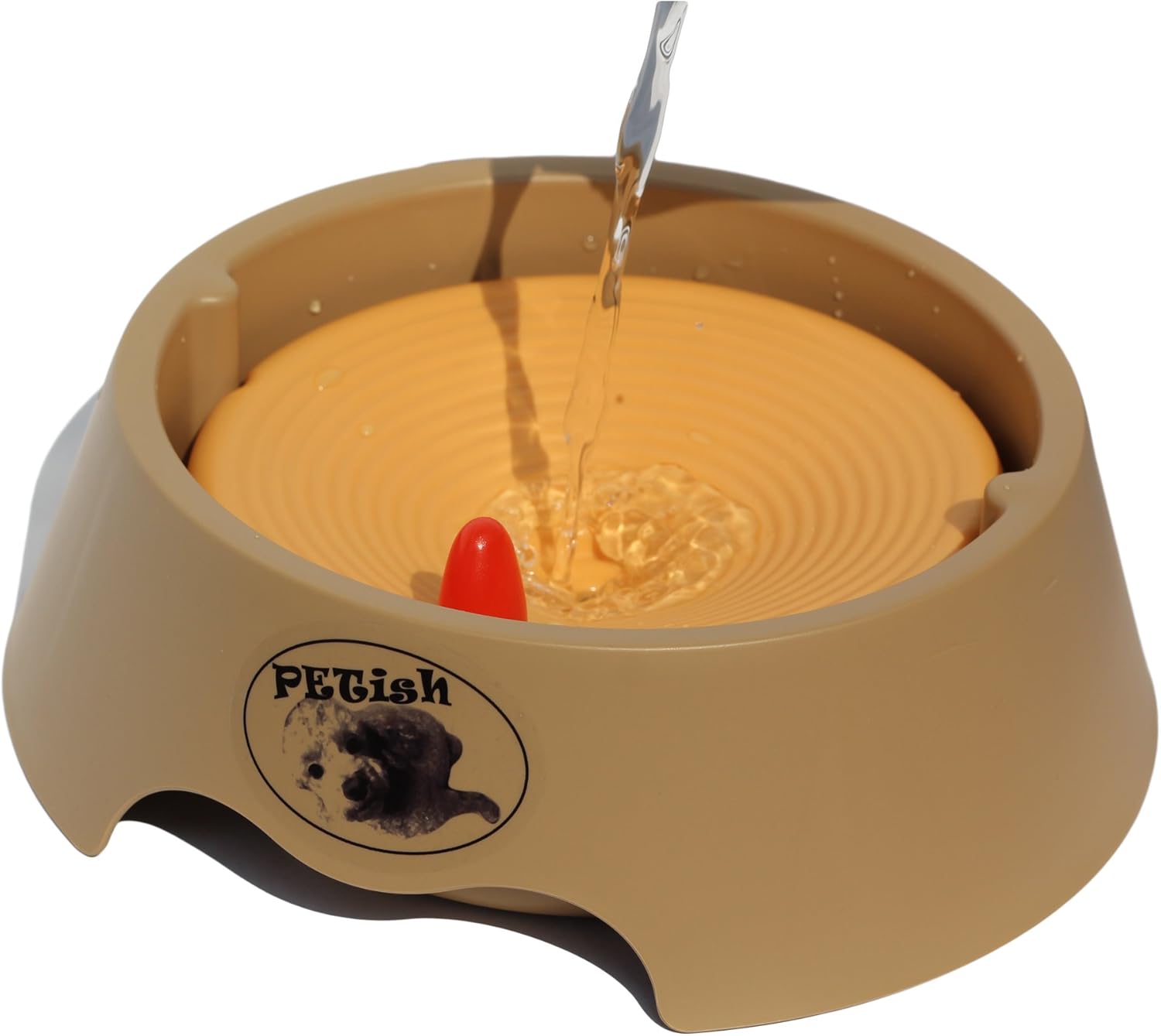PETish Non Spill Self Watering Dog Bowl Anti Gulp, No Contamination Spaniel