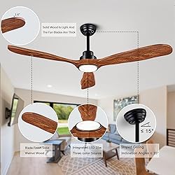 Ceiling Fans with Lights and Remote,60 Inch Unique