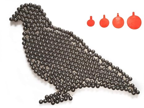 GM&BW 400 Stück 10 mm Schleuder Munition Nickel-beschichtet rostfrei, Kugellager und Schleuderziele, Pouches, Band bindend, w