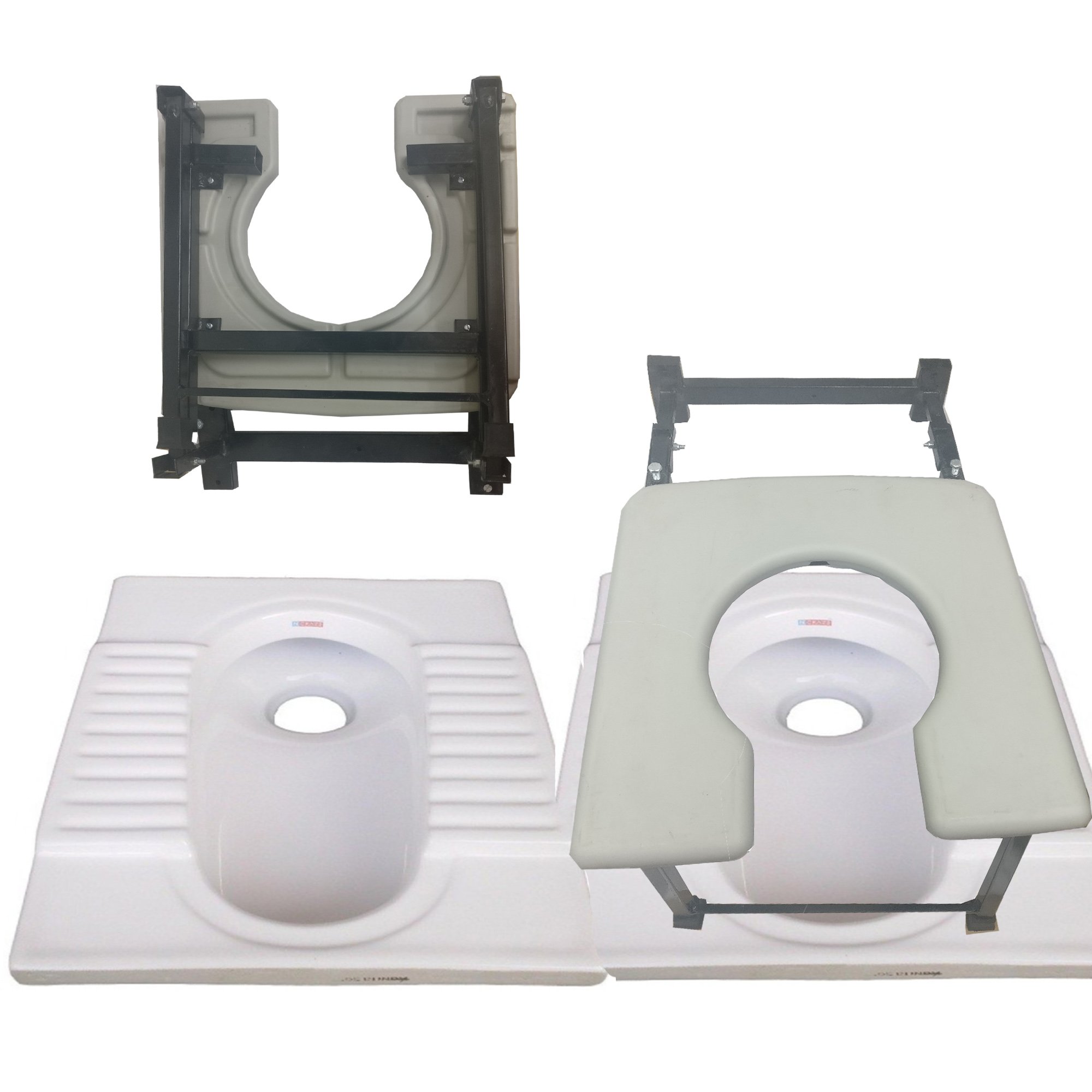 Veayva Heavyduty Foldable Commode Chair/Stool Easy to Fold and Clean