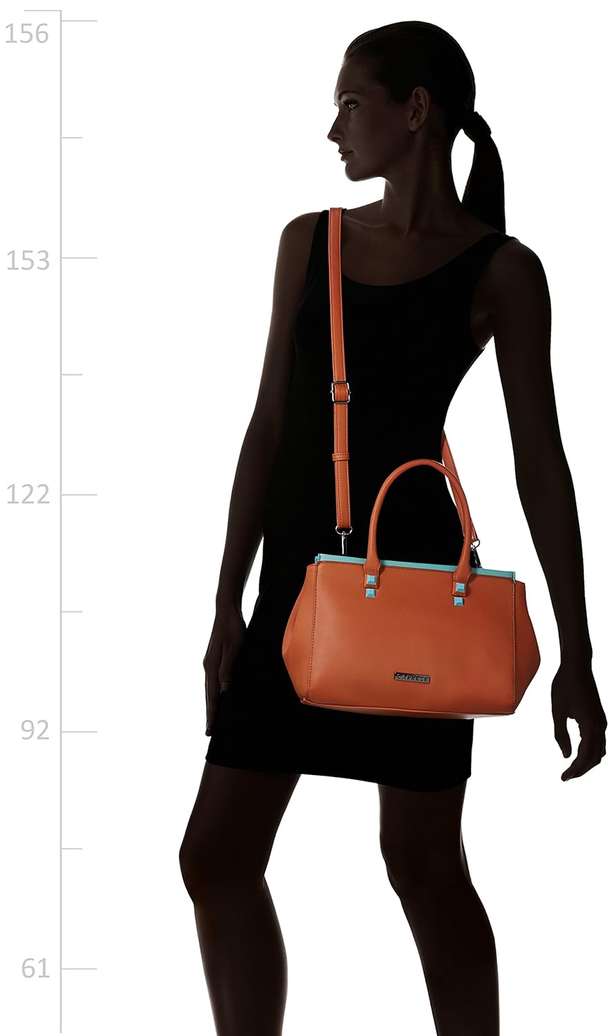 caprese women's satchel (burnt orange)