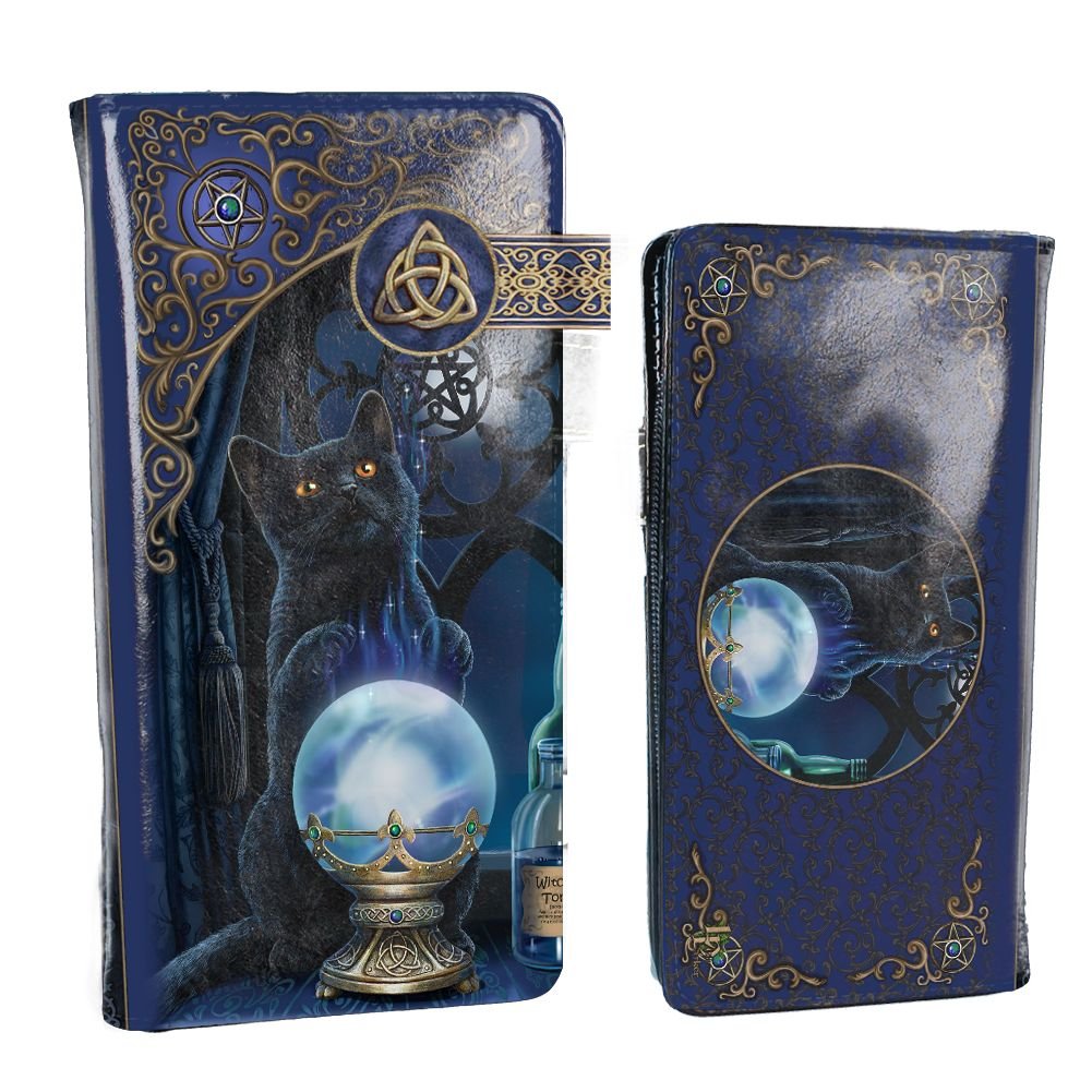 Nemesis Now B4005K8 Witches Apprentice Lisa Parker Embossed Purse 19cm Purple, PU