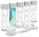 RE-GEN 30ml Clear Plastic Liquid Pots Screw Top Lids Identification Label view 1