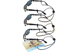 Peeper Keepers Eyeglass Retainer & Sunglass Holder Supercord Adjustable w/Microfiber Cloth