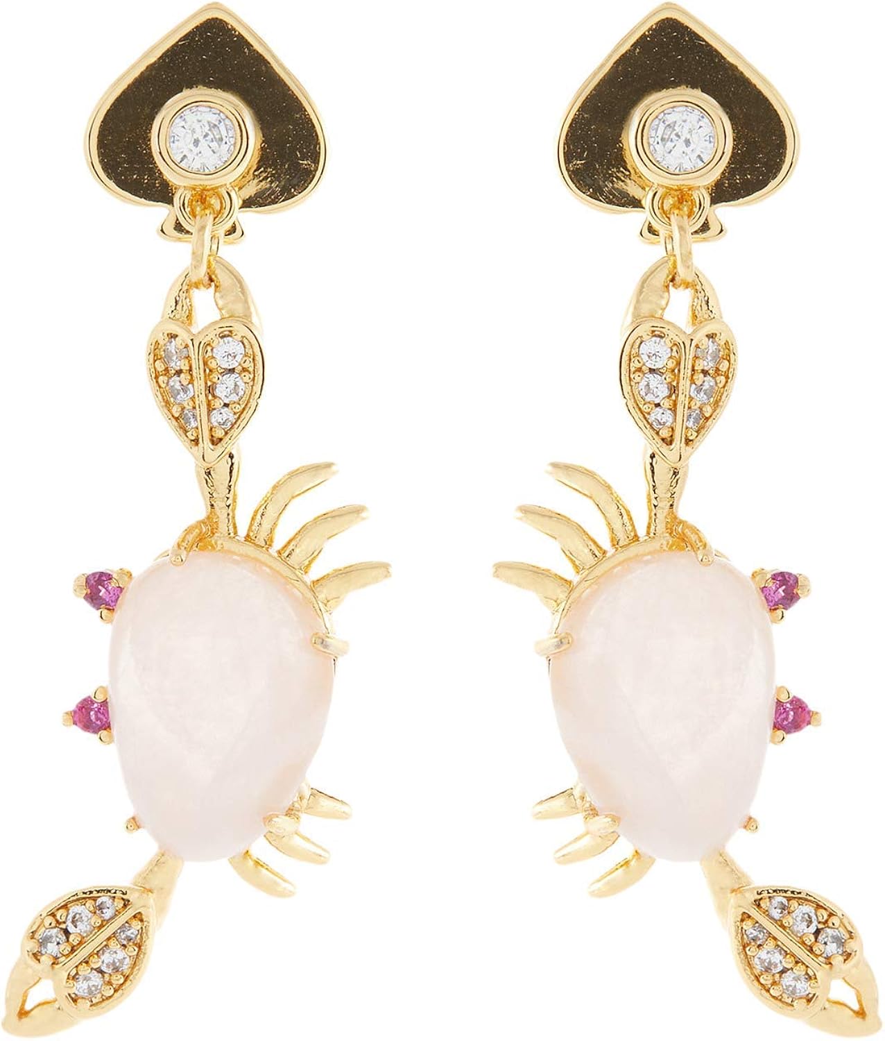 Kate Spade New York Sea Star Crab Drop Earrings Pink One