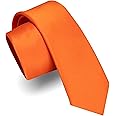 RBOCOTT 2.4“ Solid Color Skinny Tie Business Wedding Necktie for Men(6cm)