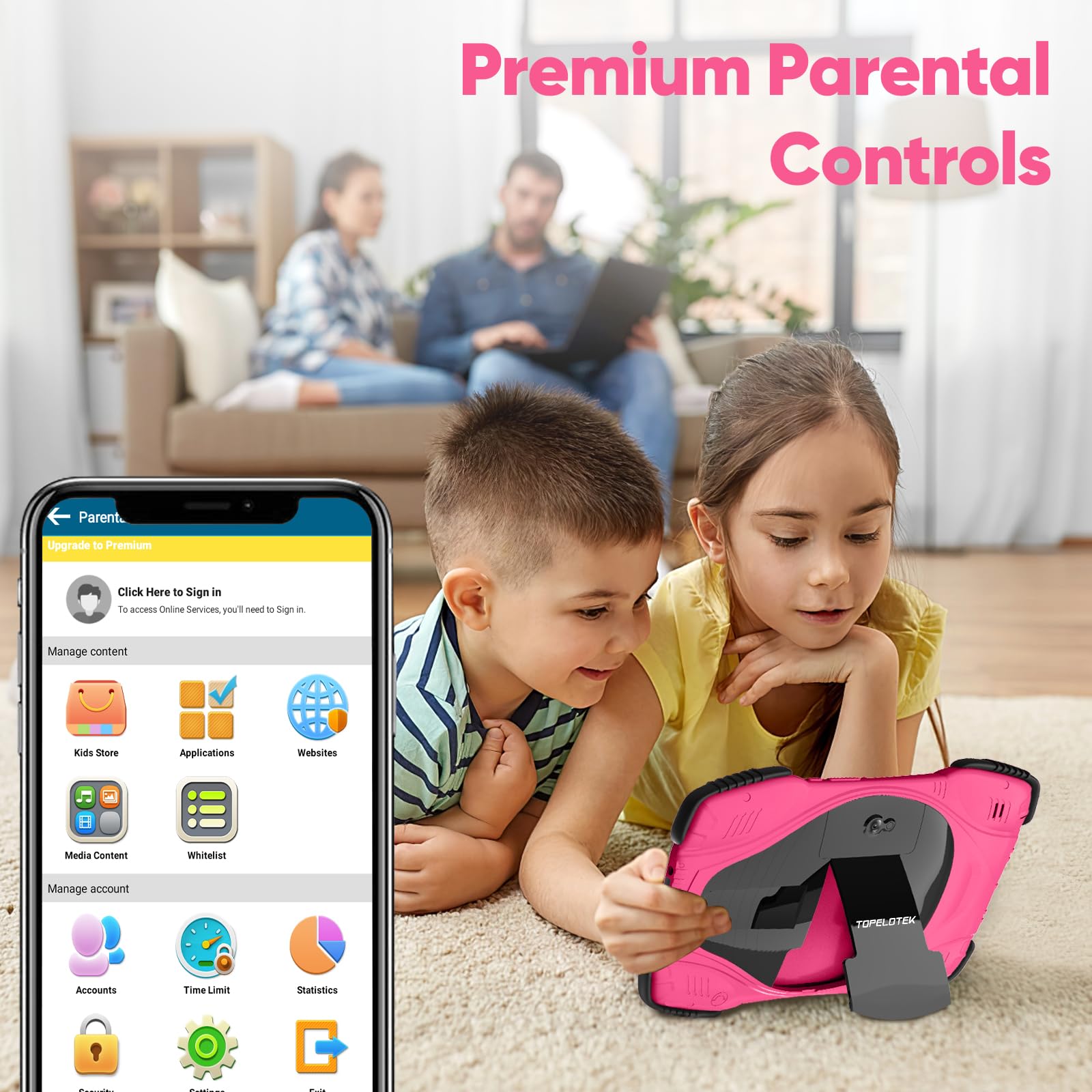 Fire Kids Tablet KYASTER Kids Tablet, 10 Inch HD Android 12