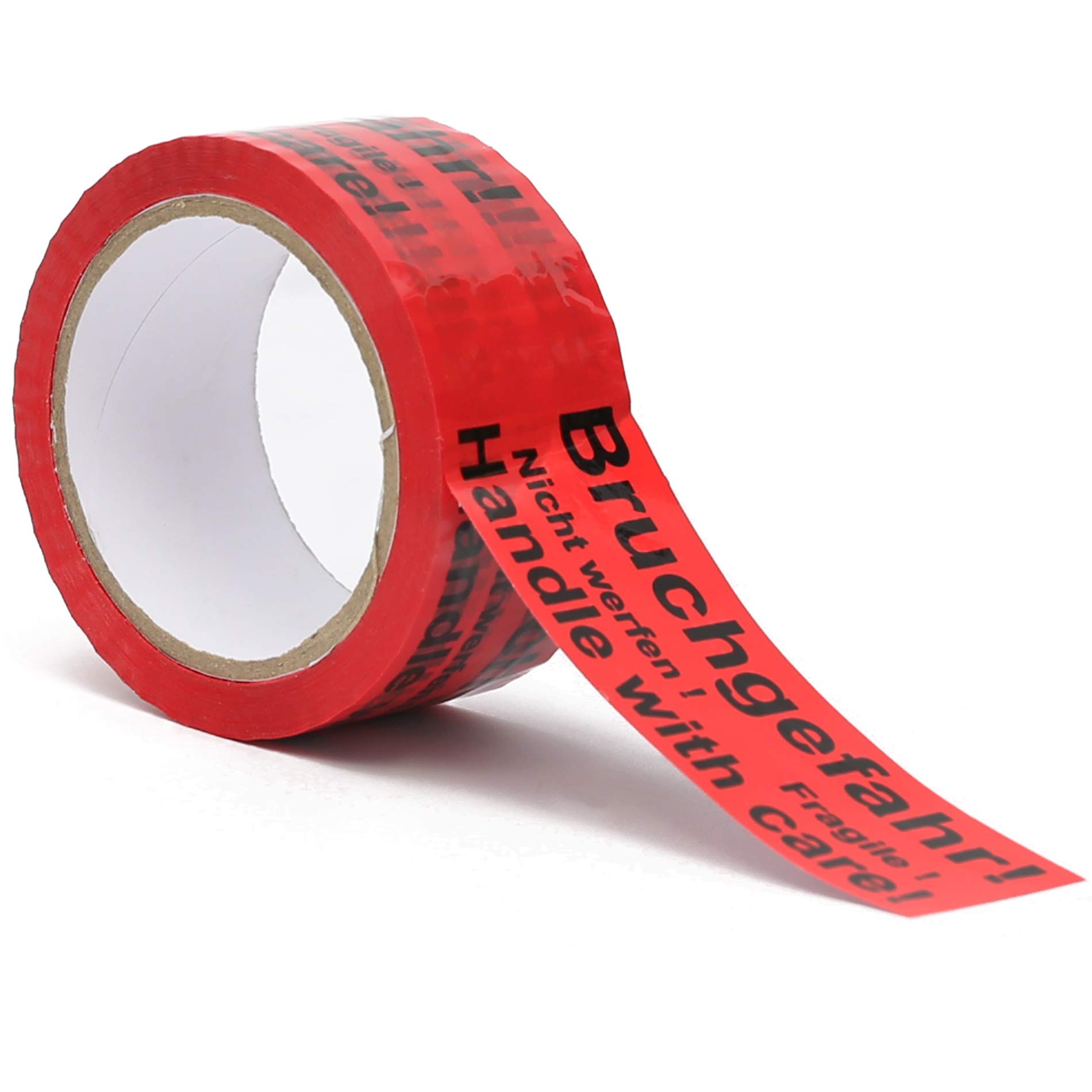 Tape Packing Tape Package Tape with Note on Tape (risk of breakage – please do not throw – caution fragile glass – handle with care – Fragile), red