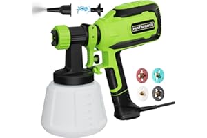PULENDY Paint-Sprayer, 700W HVLP Spray Gun with Cleaning & Blowing Joints, 4 Nozzle Sizes & 3 Spray Patterns, Easy to Clean, for Furniture, Cabinets, Decks, Walls, Doors, DIY Projects, etc.