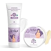 Leska Maternity Cream 2-Pack | STAGE B: HYDRATE Stretch Mark Defense Belly Cream & Butter (Pregnancy Months 6-9) | Part of a Complete 3-Stage Pregnancy Skincare System (4-4.93oz)