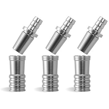DILAW® Shisha Aluminium Schlauchadapter 18/8 Schliff Set 2-teilig Universal Hookah Wasserpfeife Alu Manyak,Opal,Vatos Menge: 