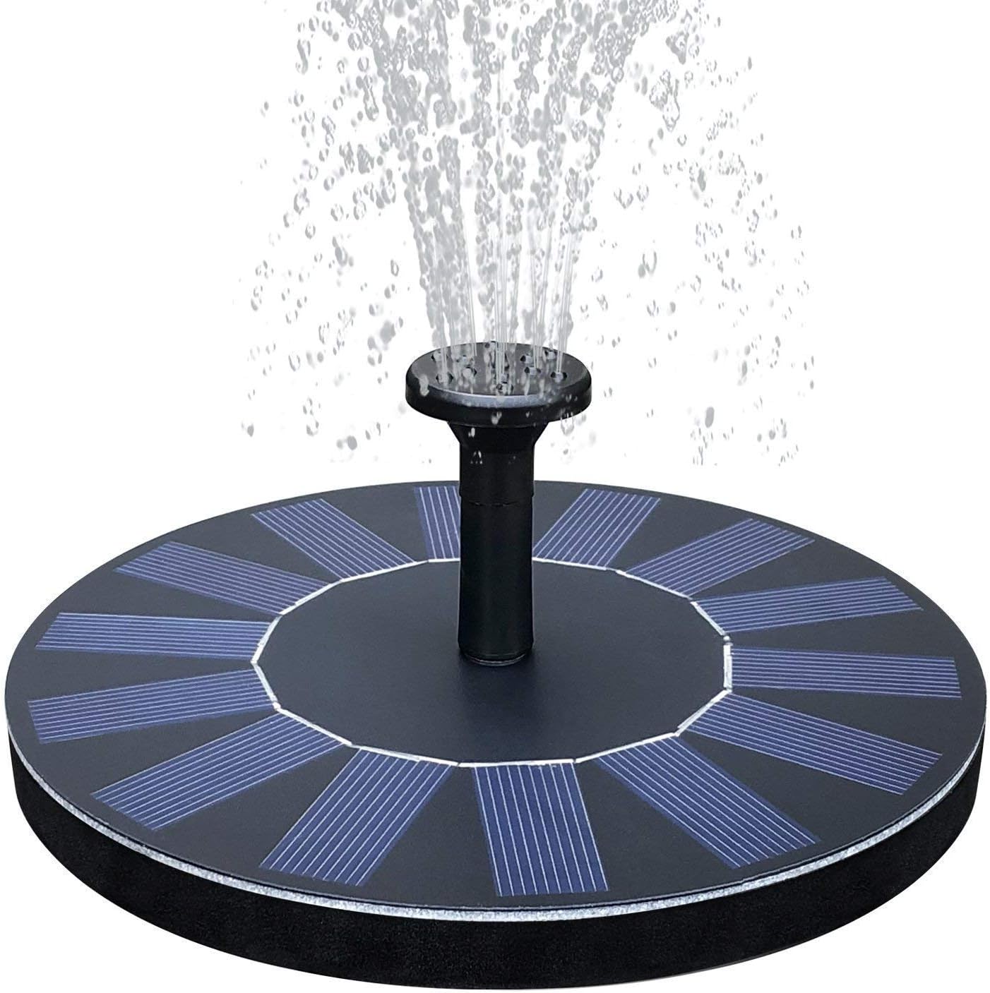 Solar Fountain Pump with Spray Adjustment Upgrade Glass Solar Bird Bath Fountains with 6 Nozzles Outdoor Solar Water Fountain Pump for Bird Bath