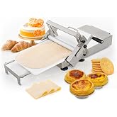 BOSBAK Dough Sheeter Machine (15.5") - Manual Folding Dough Roller Machine with 0-27 MM Adjustable Thickness Suitable for Home Easily Produce Puff Pastry Dough