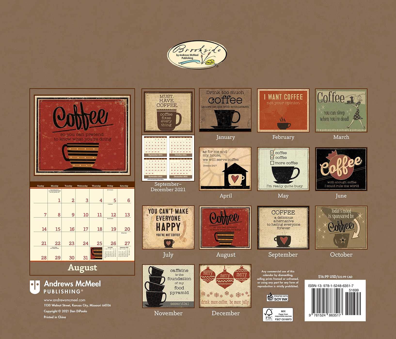 Coffee Calendar 2022 Coffee 2022 Deluxe Wall Calendar: Dipaolo, Dan: 9781524863517: Amazon.com:  Books