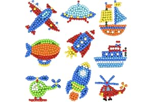 Fadgesy Diamond Painting Kit for Kids,5D DIY Diamond Painting Stickers,Kids for Boys and Girls Ages 4-8,6-12 Birthday Gifts for Girl (JC-Blue Traffic 9pcs)