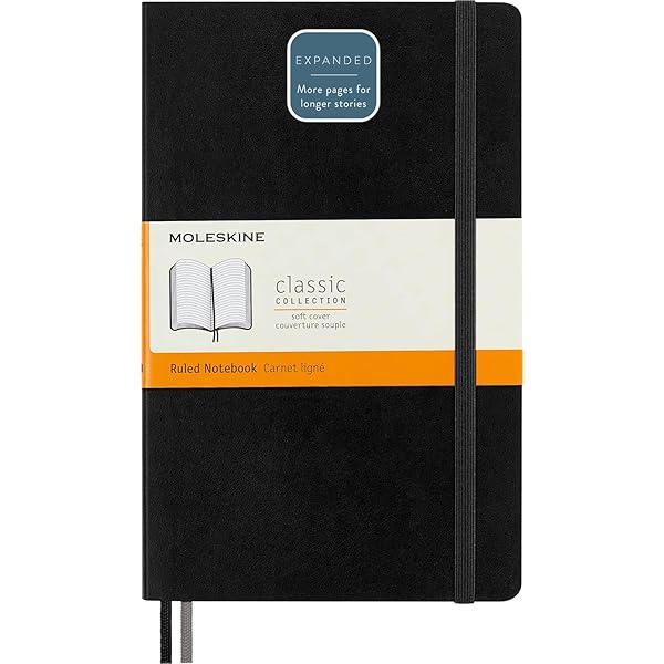 Amazon.com : Moleskine Classic Notebook, Extra Large, Ruled, Black