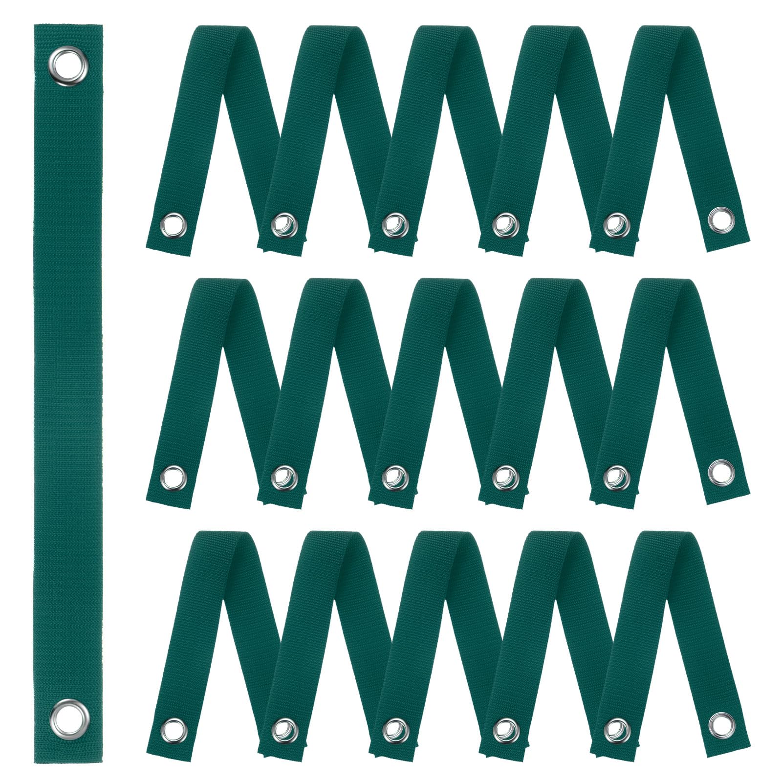 M METERXITY 16-Pack Tree Straps for Staking,1.5 Inch x 15.7 Inch Tree Support Straps Nylon Tree Strap for Leaning Tree Protection/Plant Support, Straightening[Dark Green]