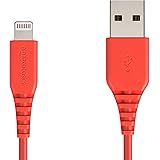 Amazon Basics MFi-Certified Lightning to USB A Cable for Apple iPhone and iPad - 4 Inches (10 Centimeters) - Red