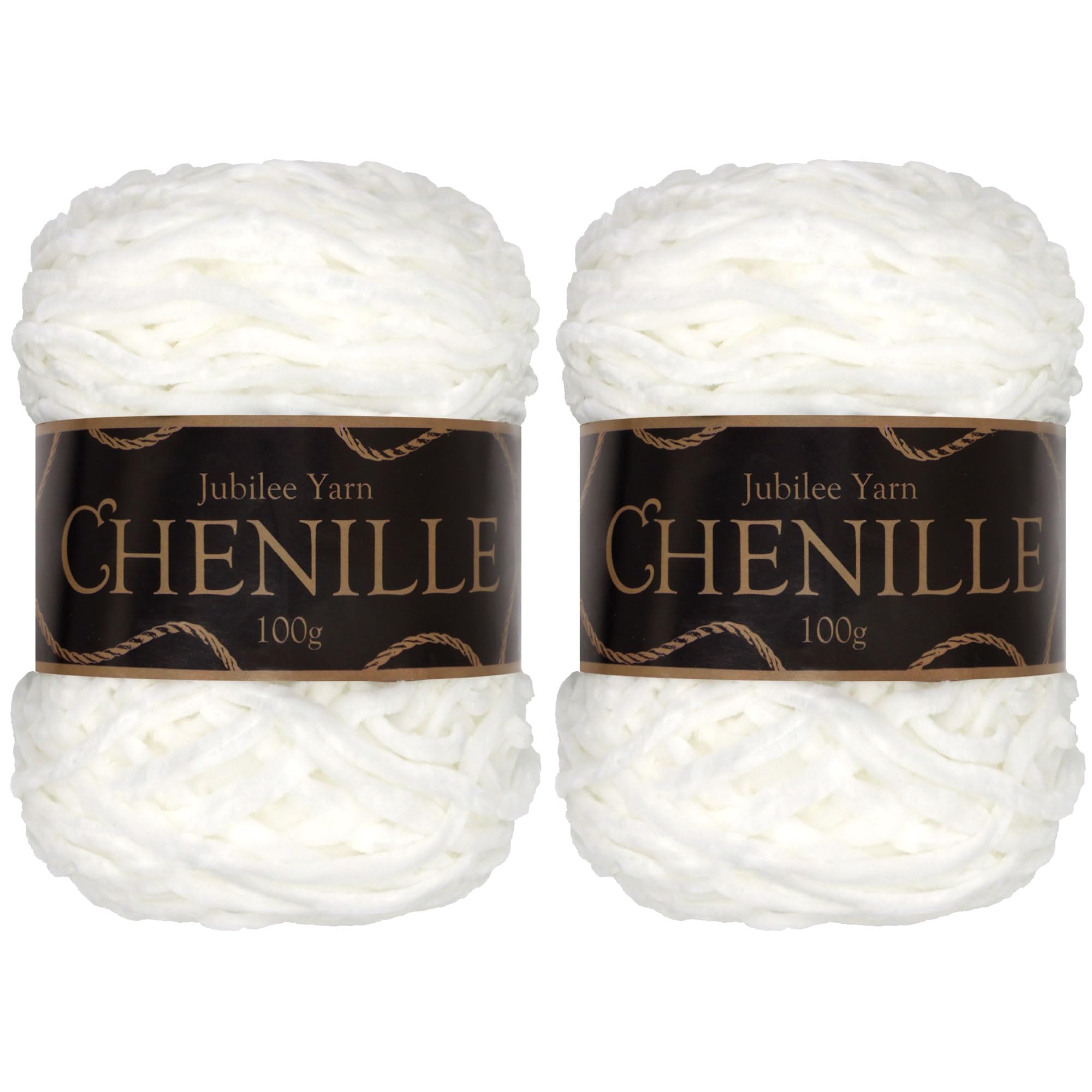 JubileeYarn Chenille Yarn - Worsted Weight - 100g/cake - Zirconia - 2 Cakes — image 1