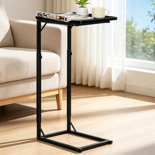 WEGXY C-SHAPED END TABLE, SMALL SIDE TABLE FOR...