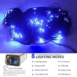 198 LED Blue Net Lights Outdoor Mesh Lights 9.8ft x