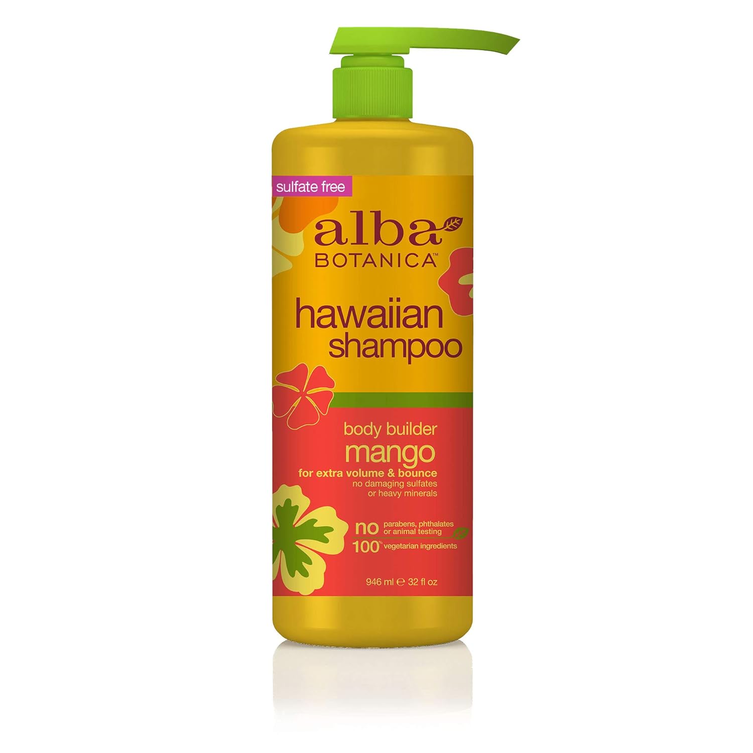 Alba Botanica Body Builder Mango Hawaiian Shampoo, 32 oz.