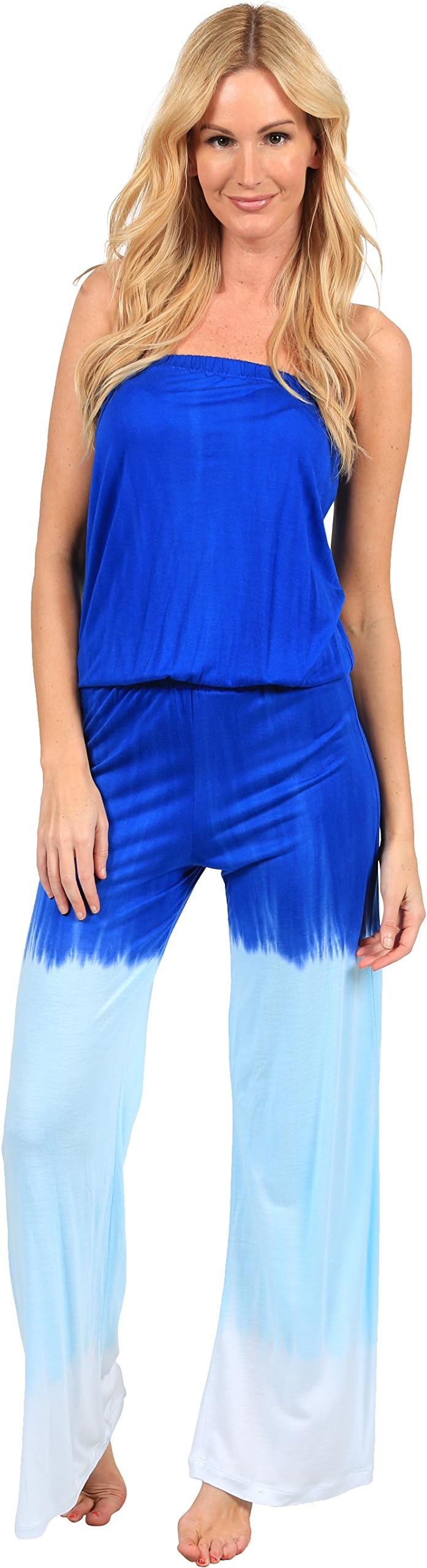 INGEAR Summer Jumper Long Tie Dye Strapless Beach Romper Playsuit Jumpsuit