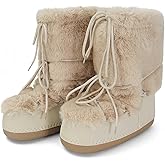 MOBGAD Faux Fur Boots for Women Platform Fuzzy Fluffy Furry Boots Winter Snow Boot Cute Comfort Warm Shoes Soft Knee High Boot Wide Calf Shoes