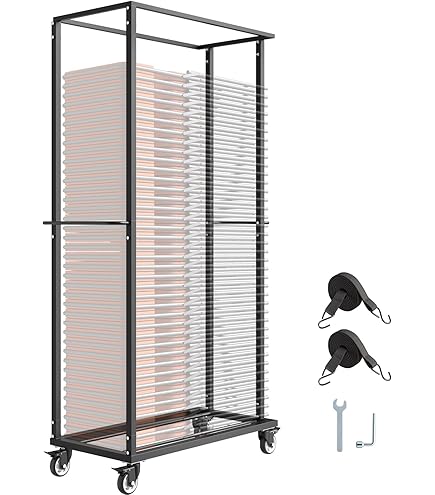 Folding Chair Cart, Adjustable Folding Chair Storage Rack - Holds 12 - View #13