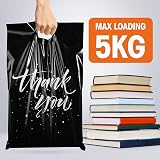 Switory 100Pcs Parcel Bags with Handle 262x330mm Self Seal Mailing Bags Black view 4