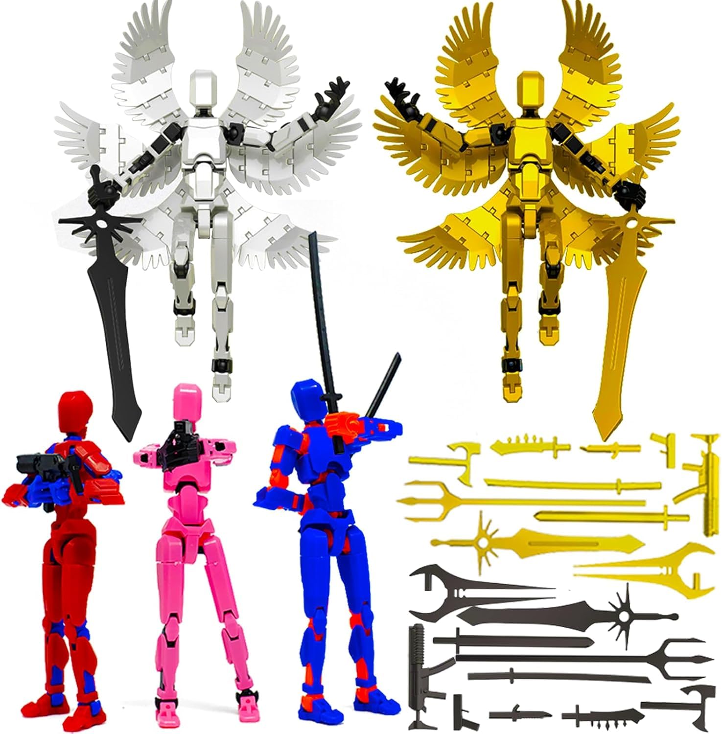 Photo 1 of WKSBBTS T13 Action Figure Set 5 Pack, Titan 13 Action Figure, Dummy 13 Action Figures, Nova 13 Robot Toy, 3D Printed Lucky T 13 Toy for 6-12 Years Old Kids, Grandson Birthday for Boys