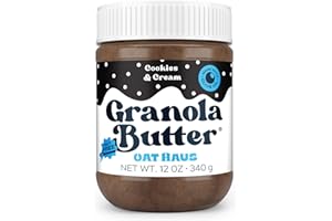 KWEEN Oat Haus Cookies And Cream Granola Butter | Peanut-free, Almond (Tree-Nut) Free, & School-Safe (Top 8 Allergen Free) | Cookie Butter Alternative
